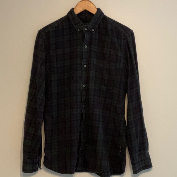 FRENCH CONNECTION mens cotton flannel shirt - Picture 2 of 6